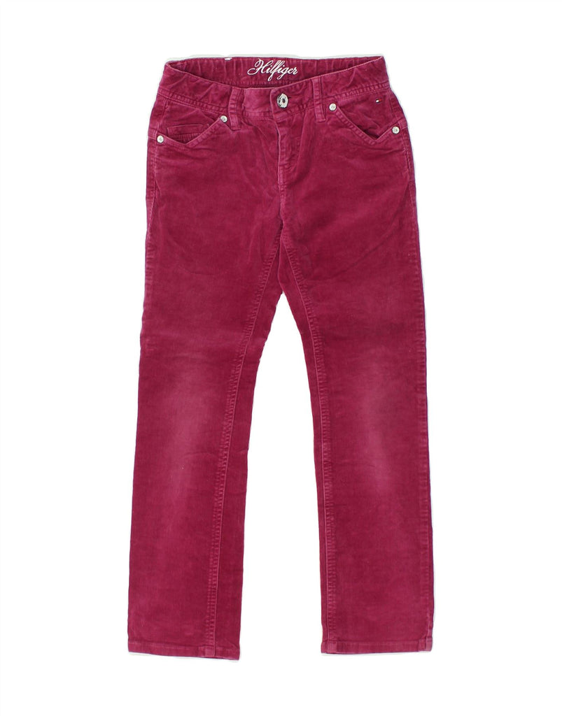 TOMMY HILFIGER Girls Straight Corduroy Trousers 7-8 Years W24 L23  Pink | Vintage Tommy Hilfiger | Thrift | Second-Hand Tommy Hilfiger | Used Clothing | Messina Hembry 