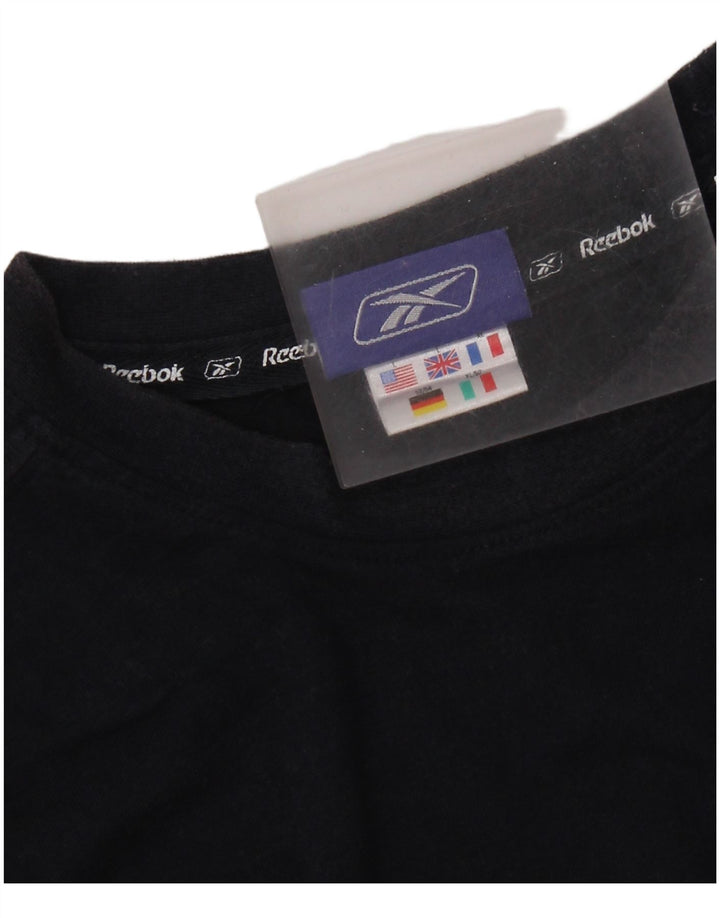 REEBOK Mens T-Shirt Top Large Navy Blue