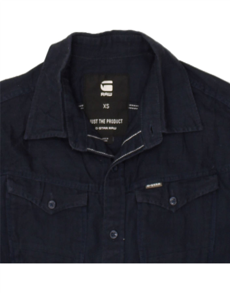 G-STAR Mens Shirt XS Navy Blue Cotton | Vintage G-Star | Thrift | Second-Hand G-Star | Used Clothing | Messina Hembry 