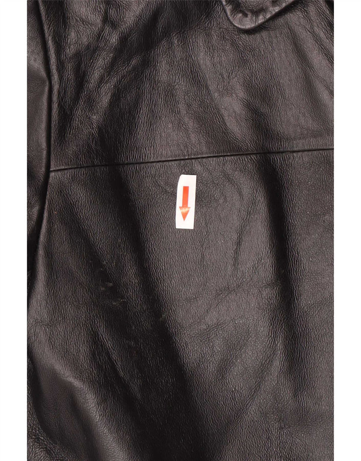 Conbipel Womens Leather Jacket IT 44 Medium Black