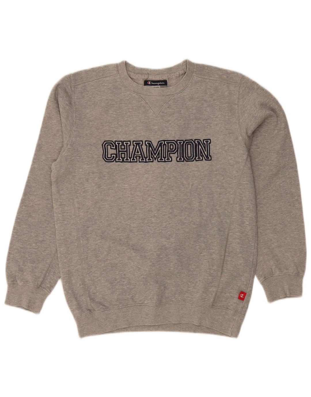 CHAMPION Boys Graphic Sweatshirt Jumper 11-12 Years Large Grey Cotton