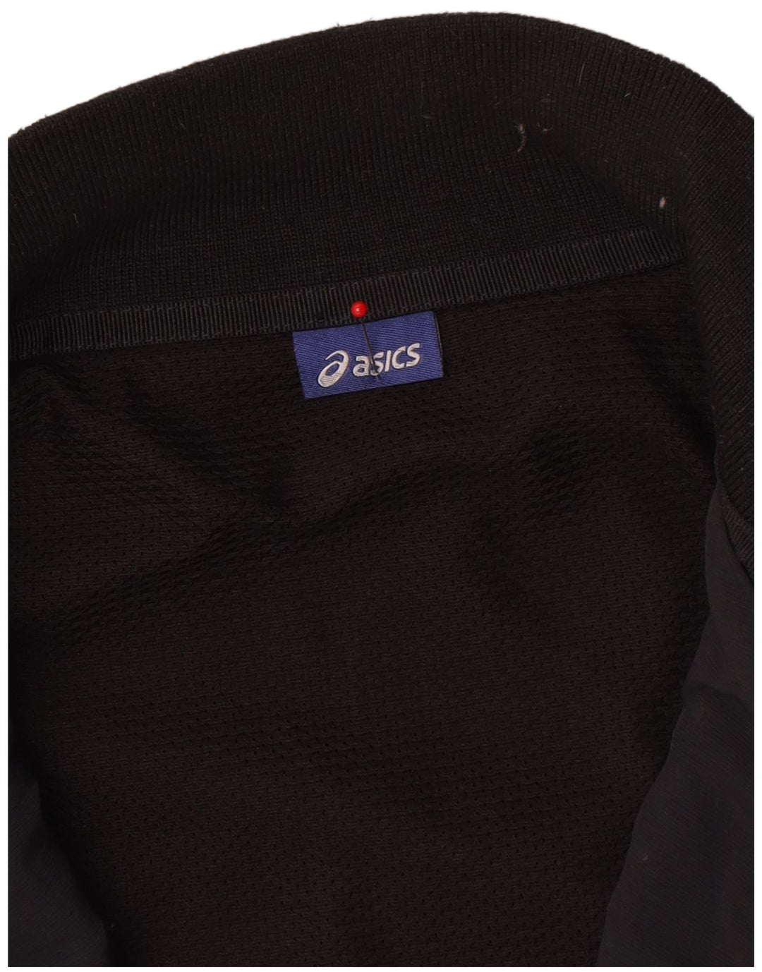 Asics Mens Tracksuit Top Jacket Large Black Colourblock Polyamide