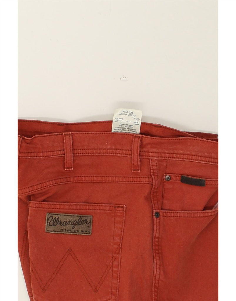 WRANGLER Mens Arizona Stretch Straight Jeans W36 L30 Red Cotton | Vintage Wrangler | Thrift | Second-Hand Wrangler | Used Clothing | Messina Hembry 