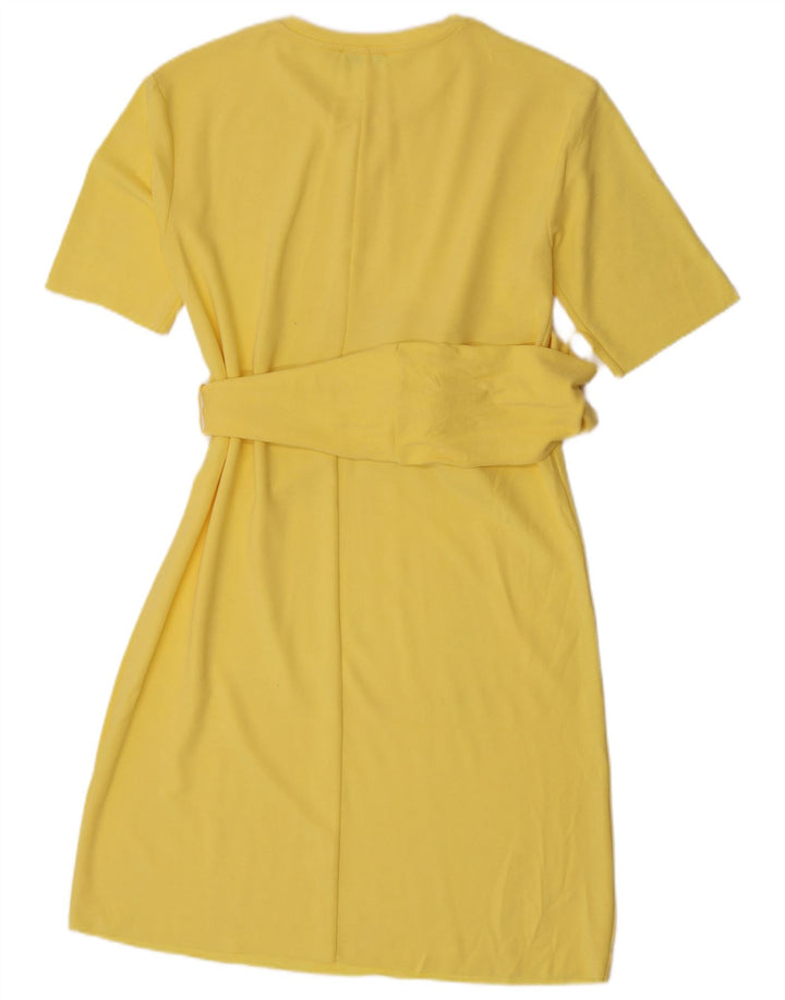 Zara Womens Sheath Dress UK 10 Small Yellow