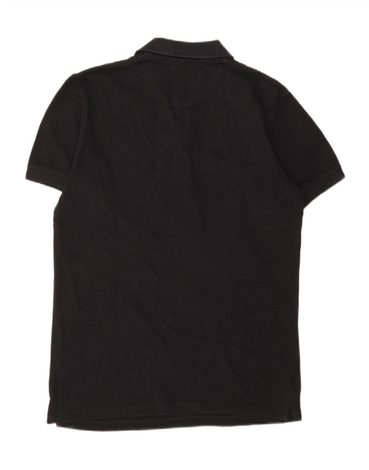 LYLE & SCOTT Mens Polo Shirt Medium Black Cotton Vintage Lyle & Scott and Second-Hand Lyle & Scott from Messina Hembry 