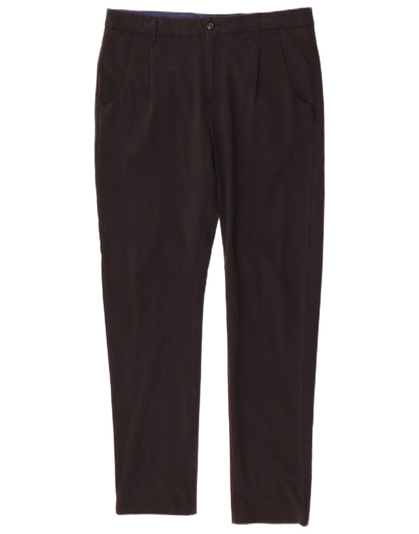 Zara Mens Slim Casual Trousers EU 40 Medium W31 L30 Black Spotted
