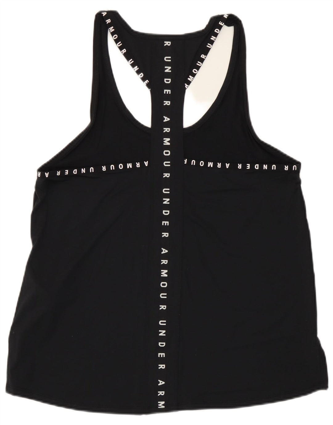 Under Armour Womens Heat Gear Graphic Vest Top UK 14 Medium Black Polyester