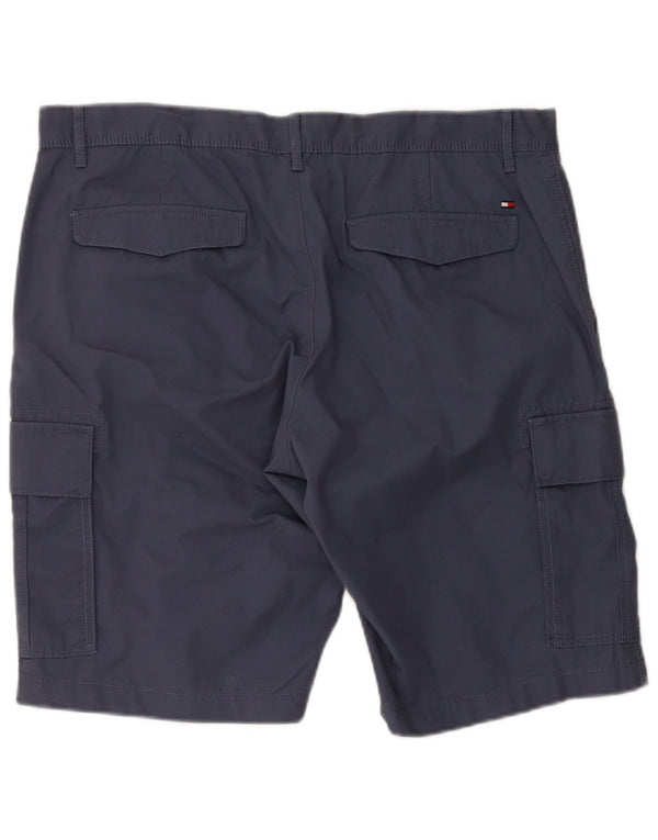 Tommy Hilfiger Mens Cargo Shorts W38 XL Navy Blue Cotton