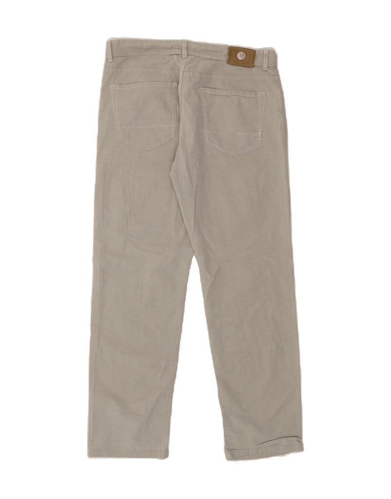 TRUSSARDI Mens Straight Casual Trousers W34 L30 Grey Cotton Vintage Trussardi and Second-Hand Trussardi from Messina Hembry 
