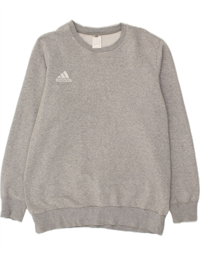 ADIDAS Mens Sweatshirt Jumper Large Grey Cotton | Vintage Adidas | Thrift | Second-Hand Adidas | Used Clothing | Messina Hembry 