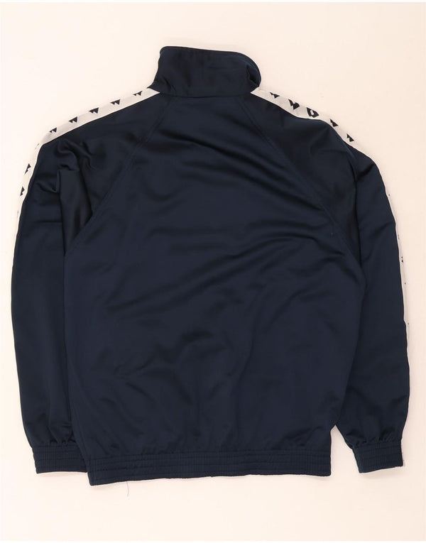 Lotto Mens Graphic Tracksuit Top Jacket Medium Navy Blue Colourblock