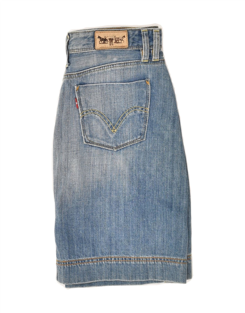 LEVI'S Womens Denim Skirt W30 Medium Blue | Vintage Levi's | Thrift | Second-Hand Levi's | Used Clothing | Messina Hembry 