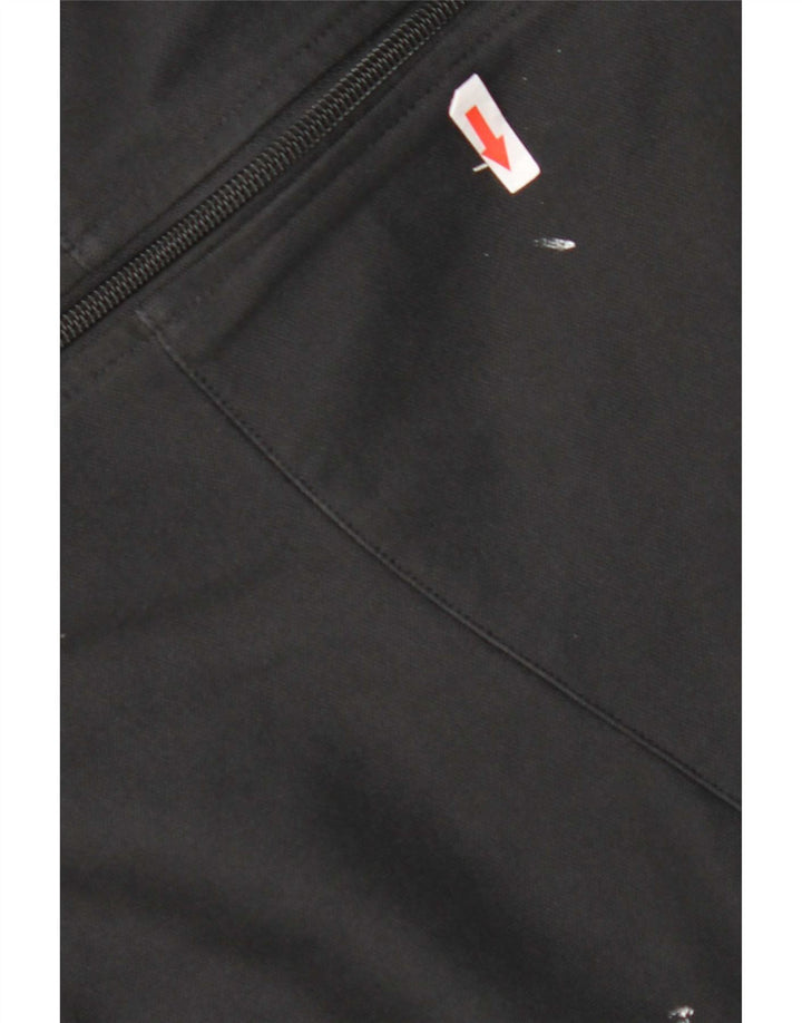 Reebok Mens Graphic Tracksuit Top Jacket Large Black Colourblock Cotton