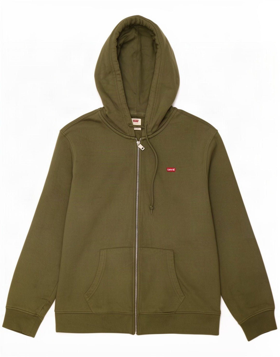 Levi's Mens Standard Zip Hoodie Sweater Large Khaki Cotton