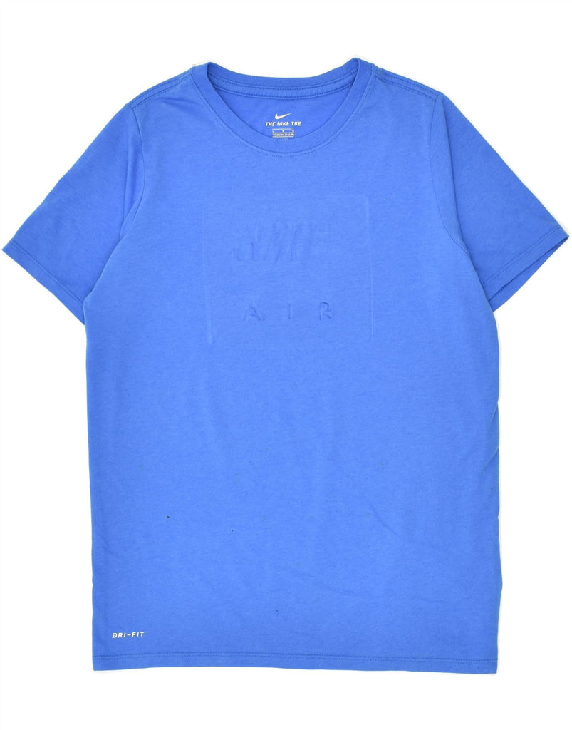 NIKE Boys Dri Fit Graphic T-Shirt Top 12-13 Years Large Blue Polyester | Vintage Nike | Thrift | Second-Hand Nike | Used Clothing | Messina Hembry 