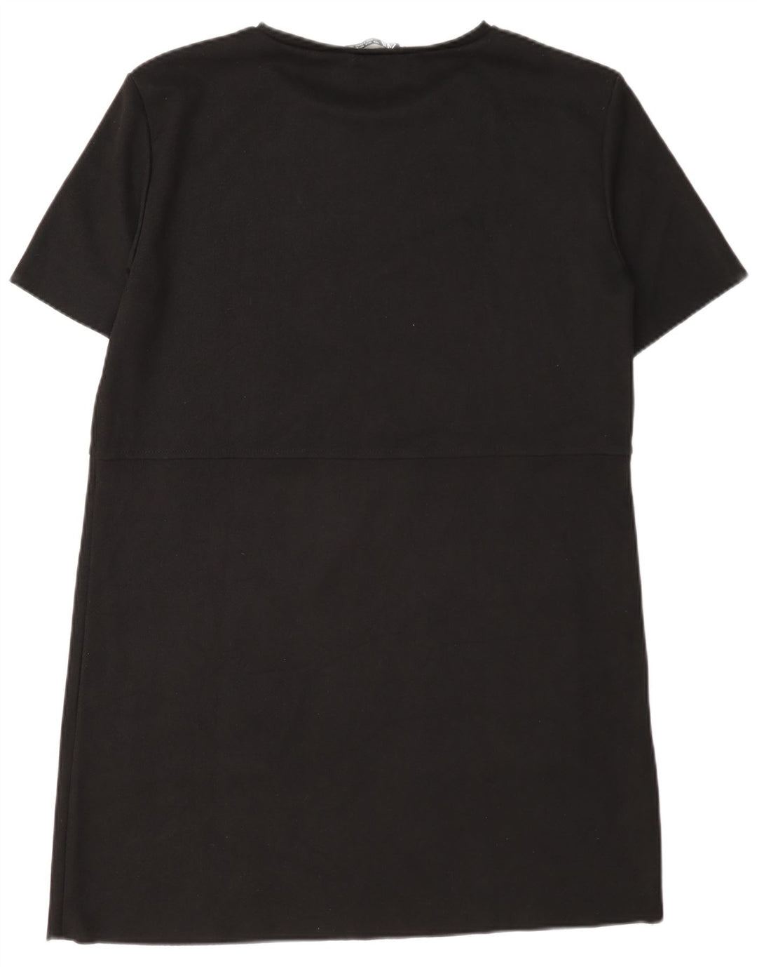 Zara Womens T-Shirt Dress UK 16 Large Black Polyester