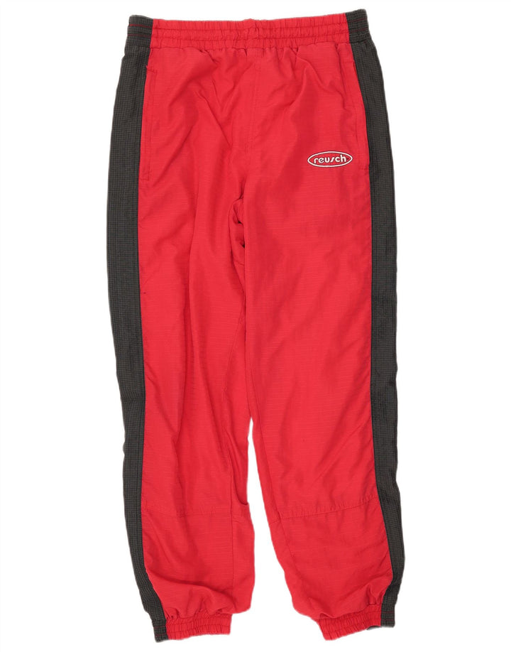 Reusch Mens Tracksuit Trousers Joggers Small  Red Colourblock Polyamide