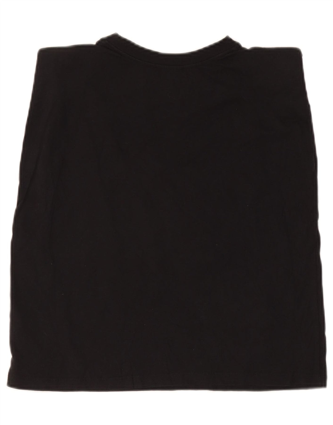 Zara Womens Oversized Vest Top UK 10 Small Black Cotton