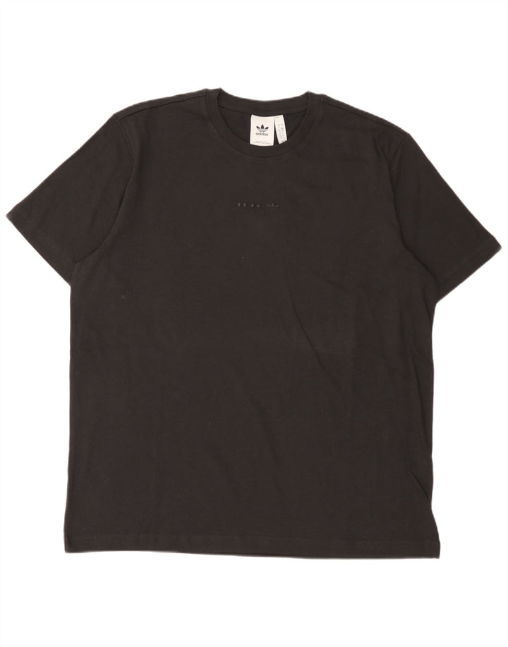 Adidas Mens Graphic T-Shirt Top Large Black Cotton