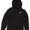 Nike Womens Hoodie Jumper UK 12 Medium Black Cotton