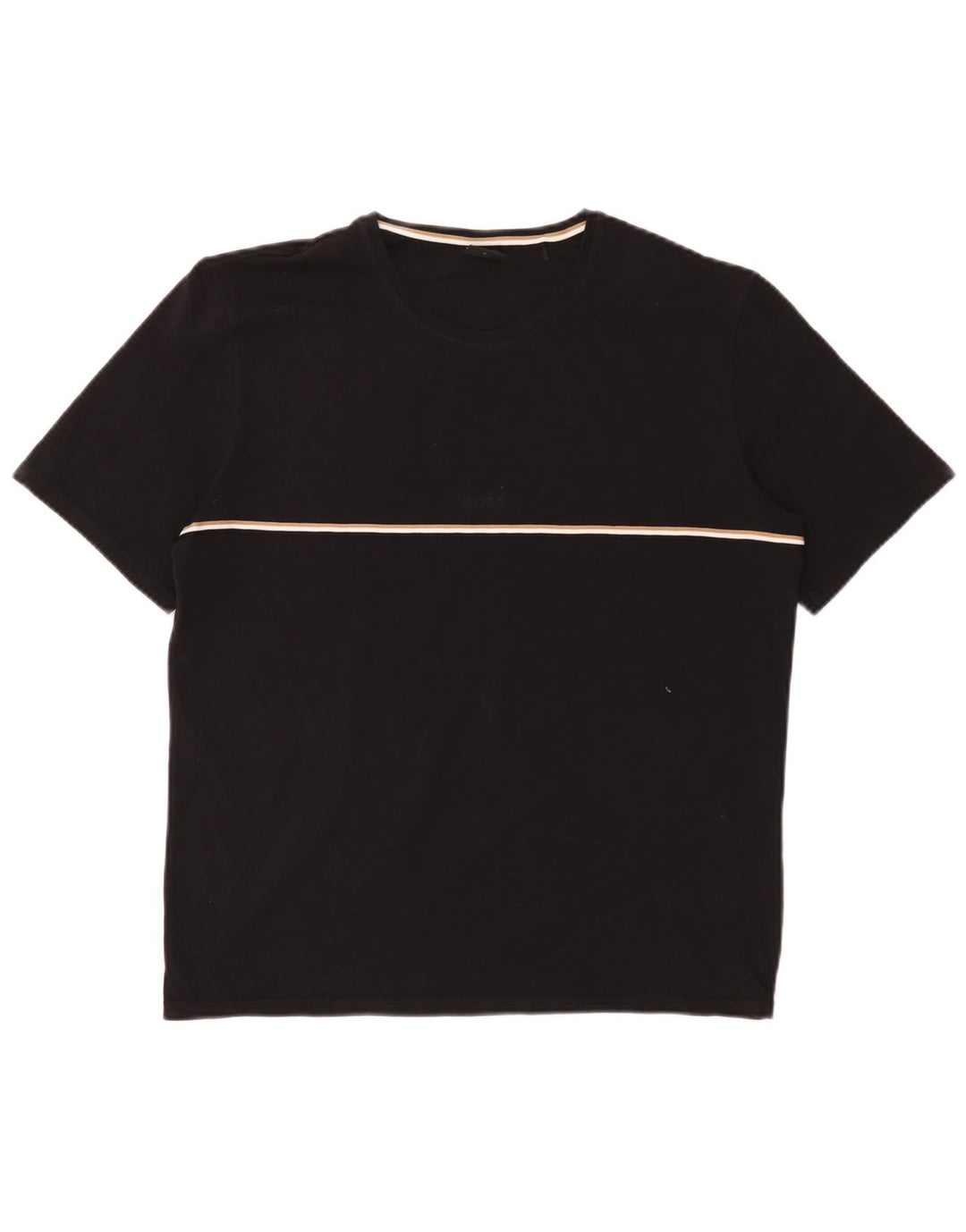 Hugo Boss Mens T-Shirt Top Medium Black Cotton