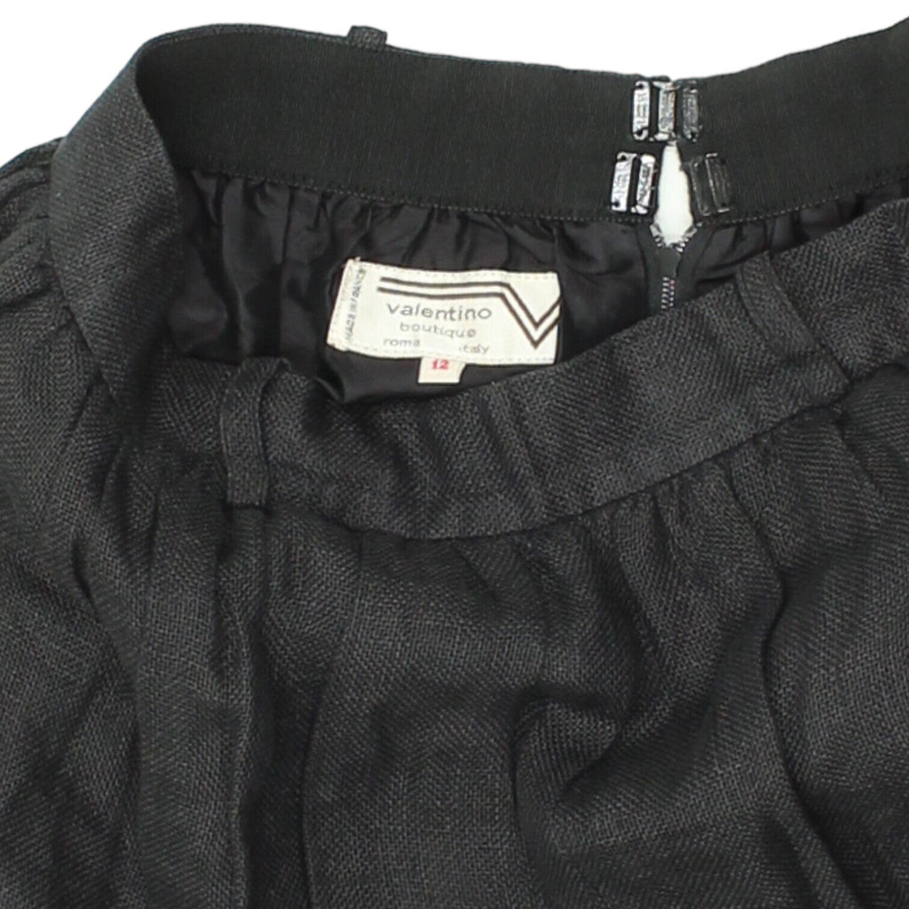Valentino Womens Black A Line Skirt | Vintage High End Luxury Designer VTG | Vintage Messina Hembry | Thrift | Second-Hand Messina Hembry | Used Clothing | Messina Hembry 