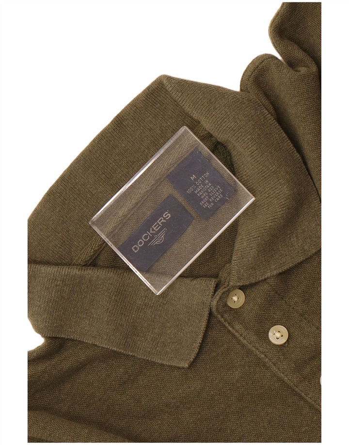 Dockers Mens Polo Shirt Medium Khaki Cotton