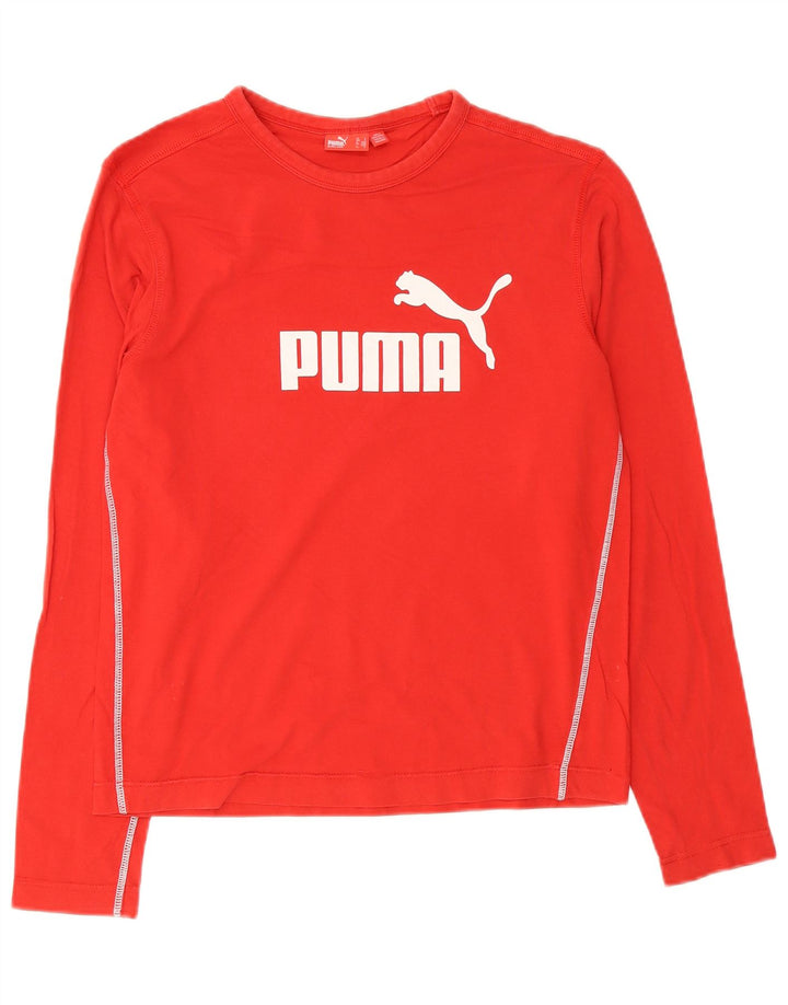 Puma Mens Graphic Top Long Sleeve Small Red