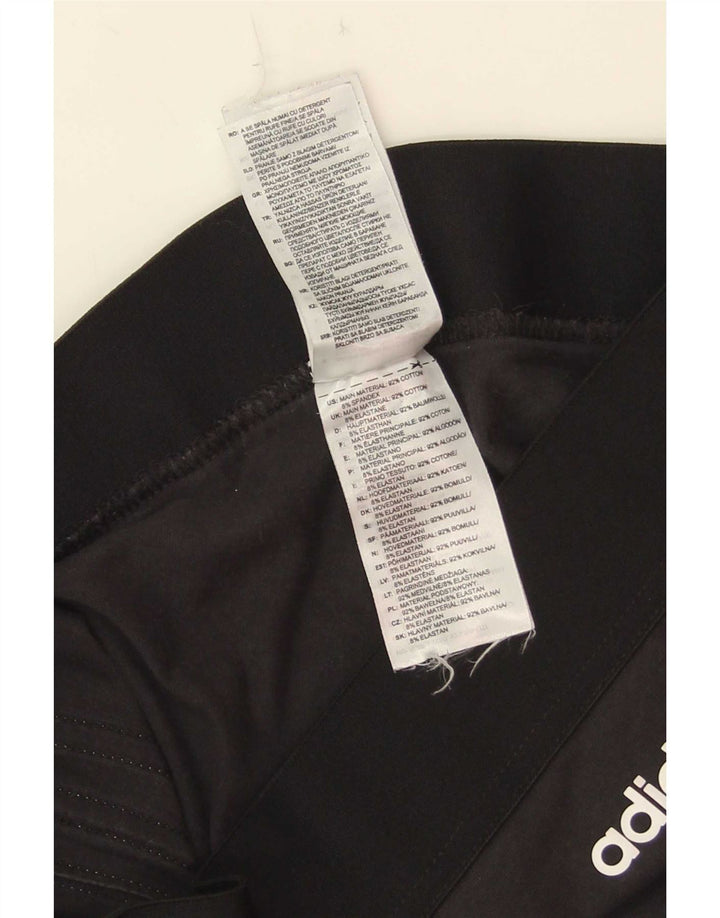 Adidas Womens Leggings UK 12/14 Medium Black Cotton