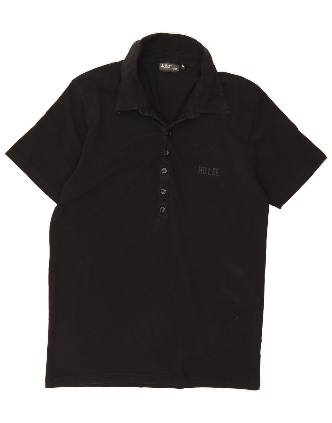 LEE Womens Polo Shirt UK 18 XL Black Cotton Vintage Lee and Second-Hand Lee from Messina Hembry 