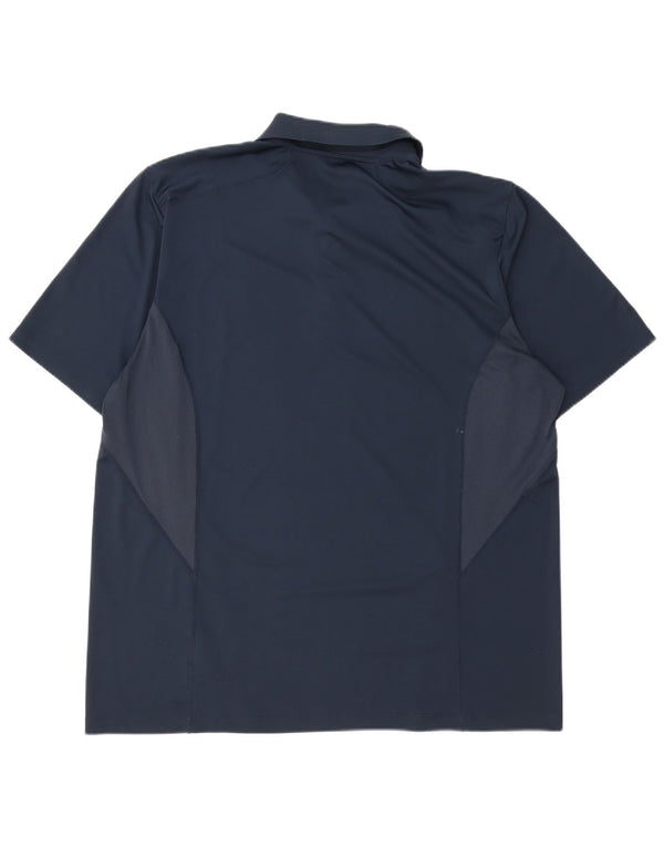Nike Mens Polo Shirt UK 47/48 2XL Navy Blue Colourblock Polyester