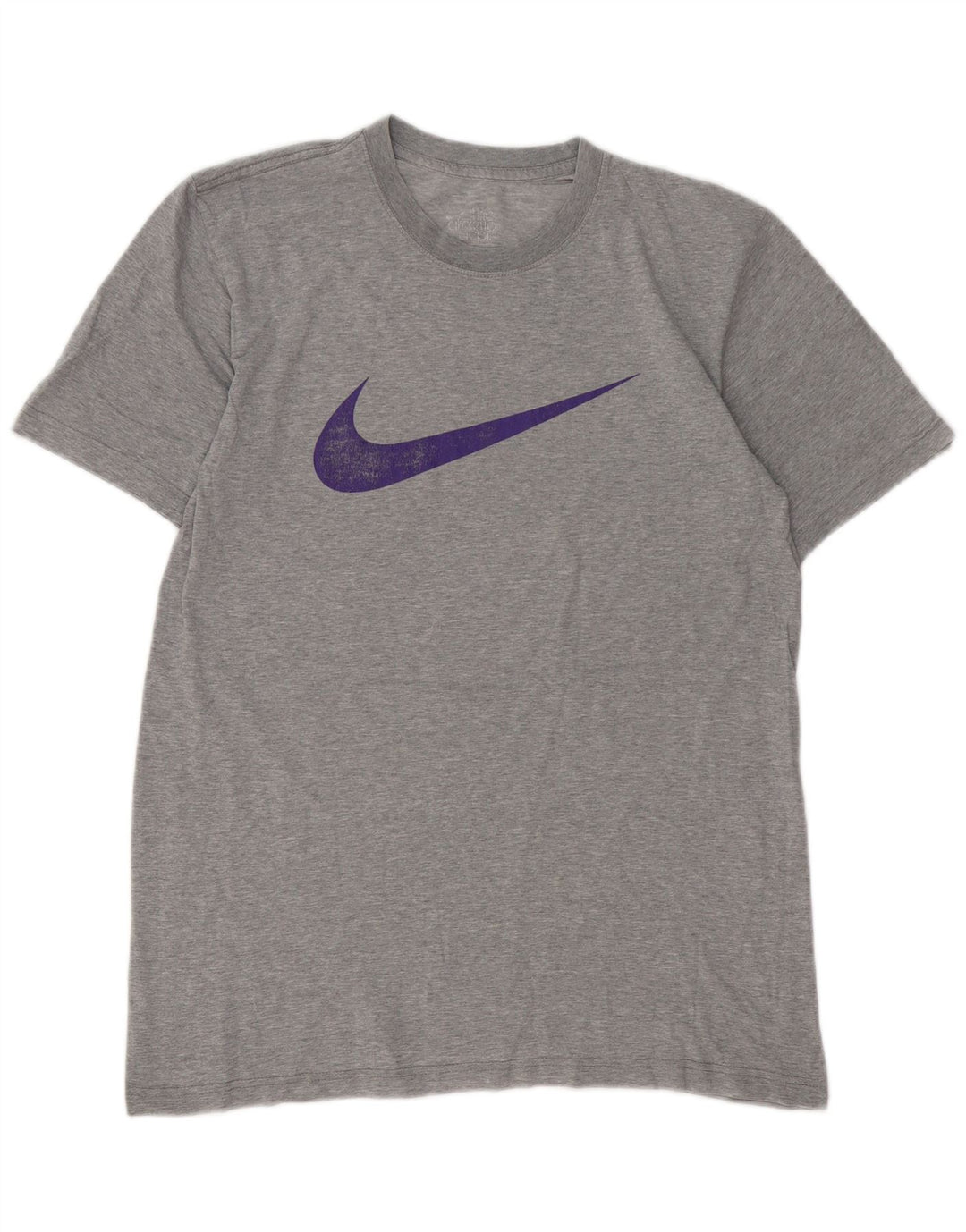 Nike Mens Standard Fit Graphic T-Shirt Top UK 38/40 Medium Grey Cotton