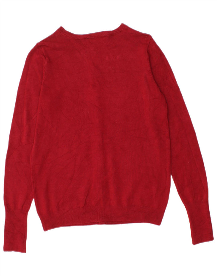 Zara Womens Cardigan Sweater UK 8 Small Red Viscose