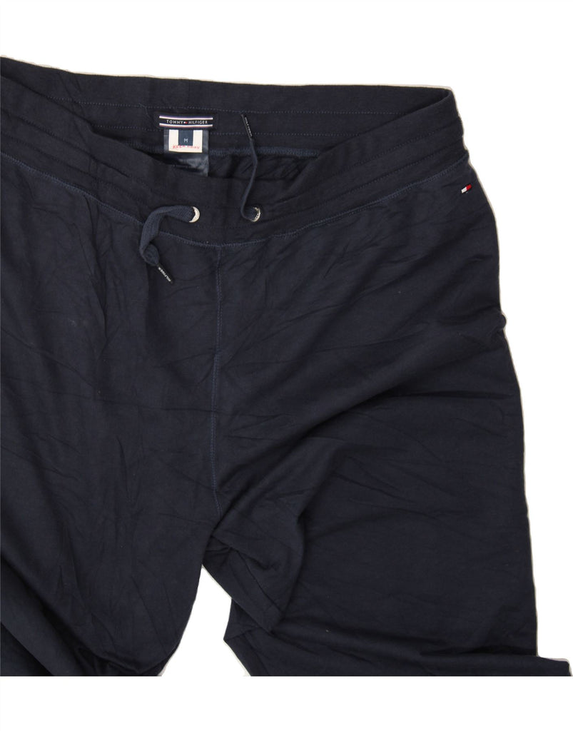 TOMMY HILFIGER Womens Tracksuit Trousers Joggers UK 14 Medium Navy Blue Vintage Tommy Hilfiger and Second-Hand Tommy Hilfiger from Messina Hembry 