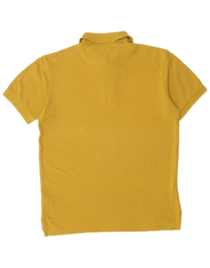 Tommy Hilfiger Mens Polo Shirt Medium Yellow Cotton