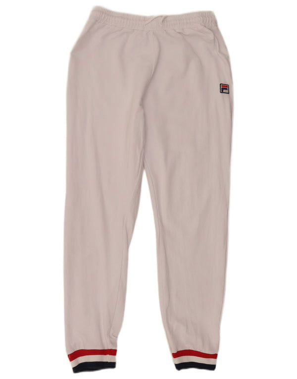 Fila Womens Tracksuit Trousers Joggers UK 12 Medium White Colourblock