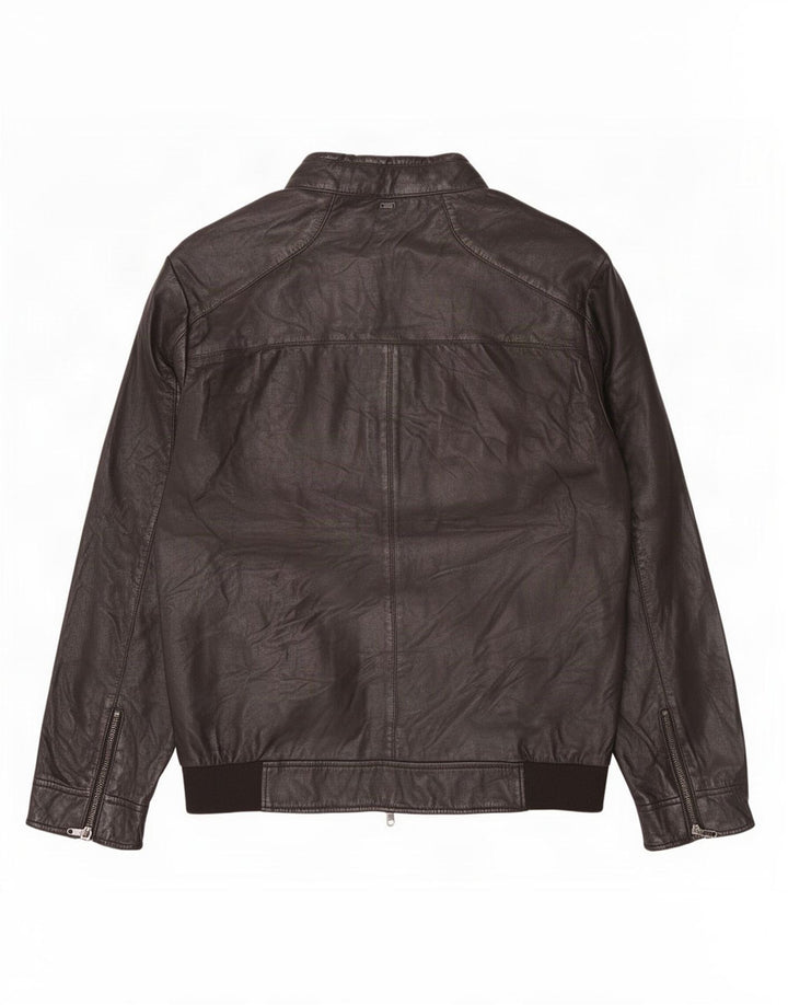 Liu Jo Mens Leather Jacket UK 42 XL Black