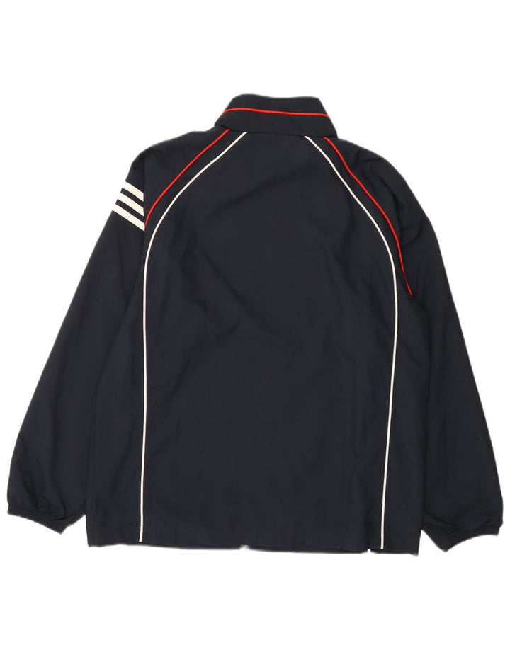 Adidas Womens Clima Proof Rain Jacket UK 12 Medium Navy Blue Colourblock
