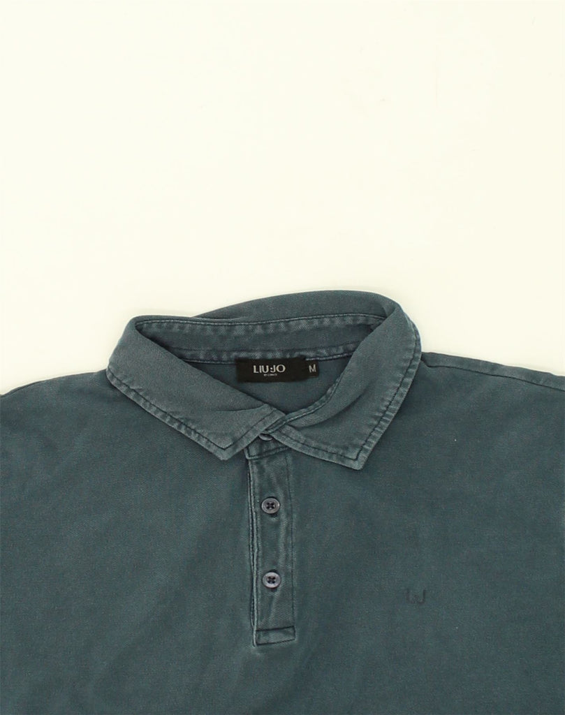 LIU JO Mens Polo Shirt Medium Green Cotton | Vintage Liu Jo | Thrift | Second-Hand Liu Jo | Used Clothing | Messina Hembry 