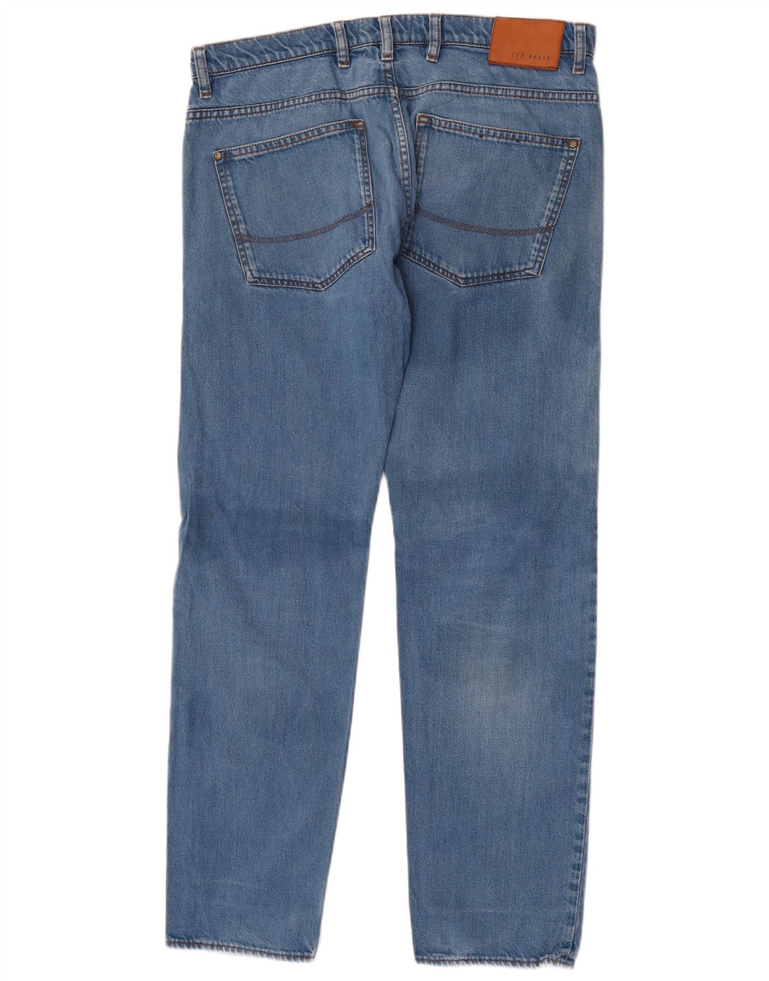 Ted Baker Mens Straight Jeans W34 L32 Blue Polyester