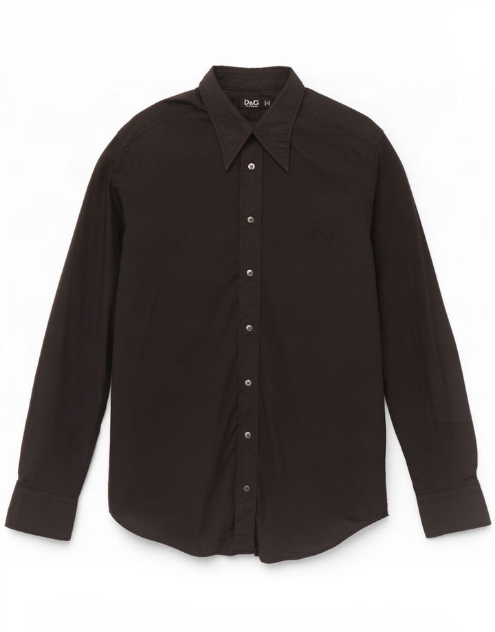 Dolce & Gabbana Mens Shirt IT 48 Medium Black Cotton