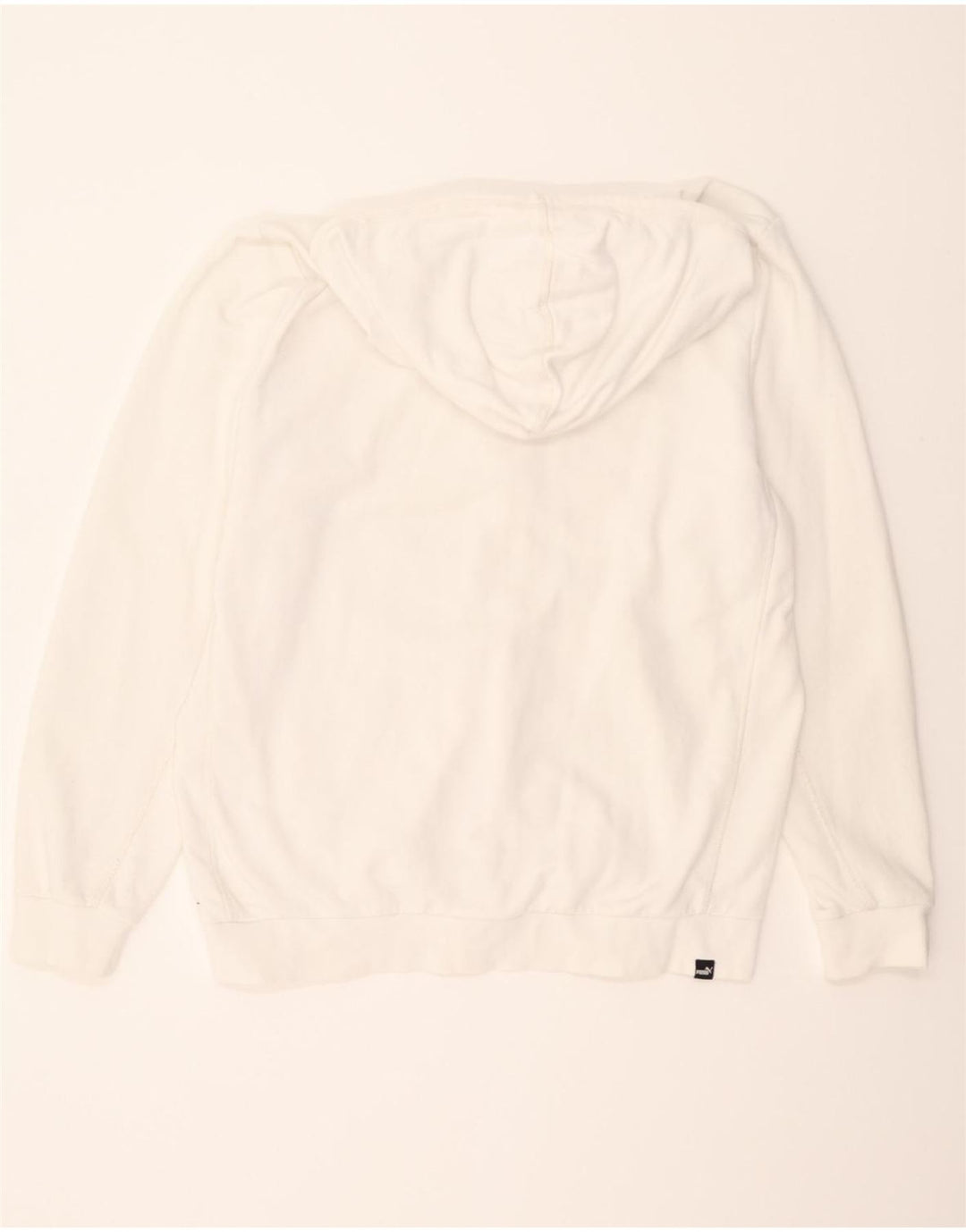 PUMA Mens Zip Hoodie Sweater Large White Cotton Vintage Puma and Second-Hand Puma from Messina Hembry 