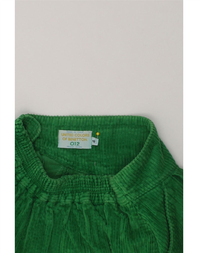 BENETTON Girls Corduroy Skirt 3-4 Years W22  Green Cotton | Vintage Benetton | Thrift | Second-Hand Benetton | Used Clothing | Messina Hembry 