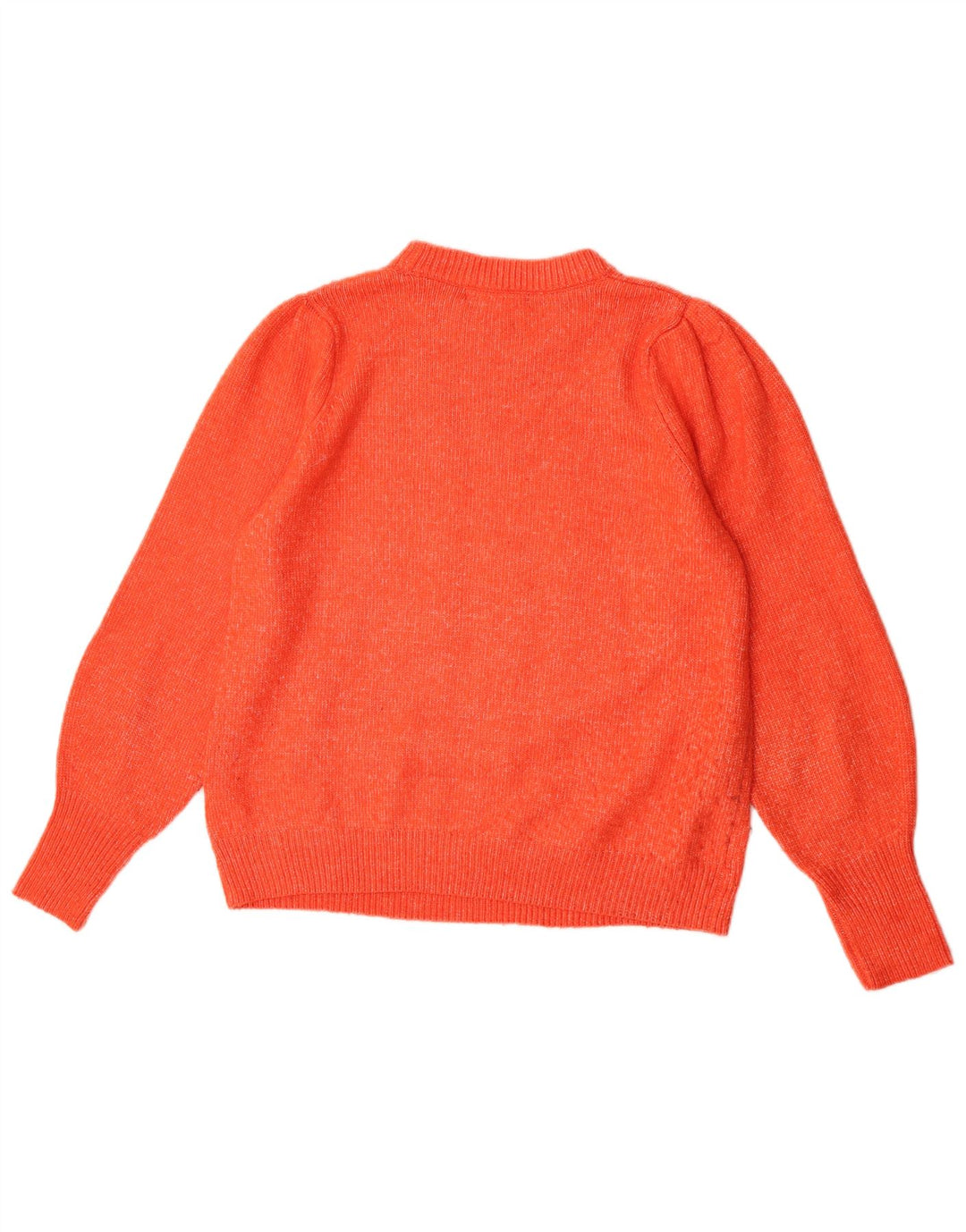 Marks & Spencer Womens Crew Neck Jumper Sweater UK 16 Large Orange