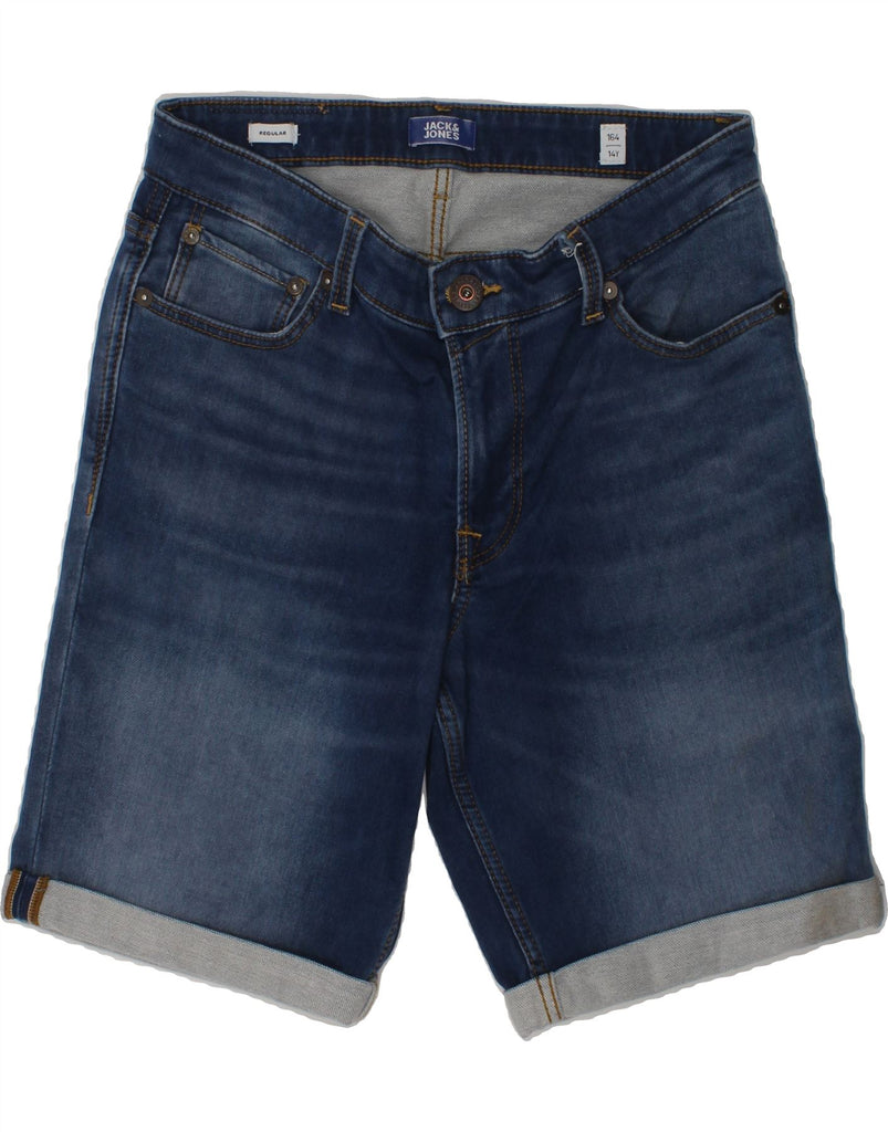 JACK & JONES Boys Regular Denim Shorts 13-14 Years W28 Navy Blue Cotton | Vintage Jack & Jones | Thrift | Second-Hand Jack & Jones | Used Clothing | Messina Hembry 