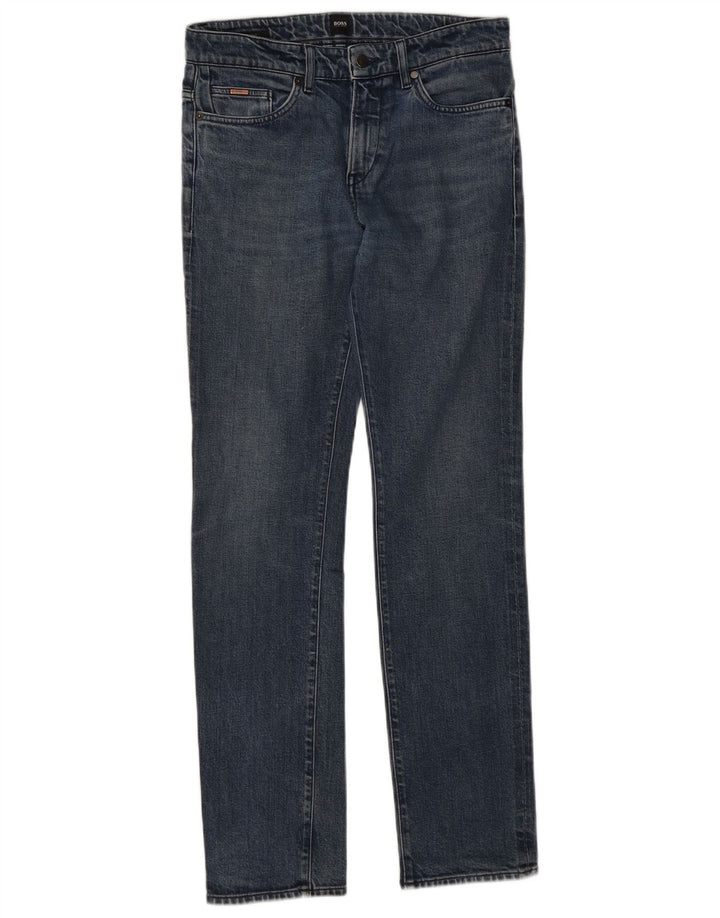 Hugo Boss Mens Slim Jeans W30 L32 Blue Cotton