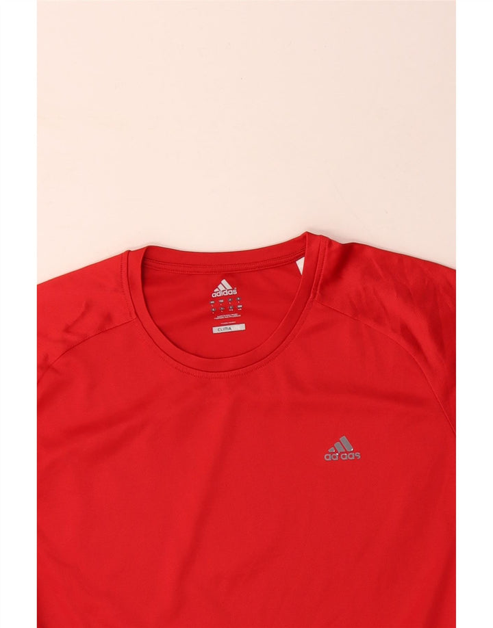 ADIDAS Mens Climalite T-Shirt Top Large Red