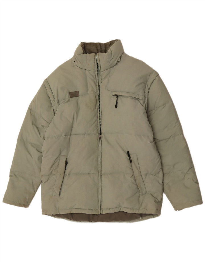 Fila Mens Hooded Padded Jacket UK 40 Large Green