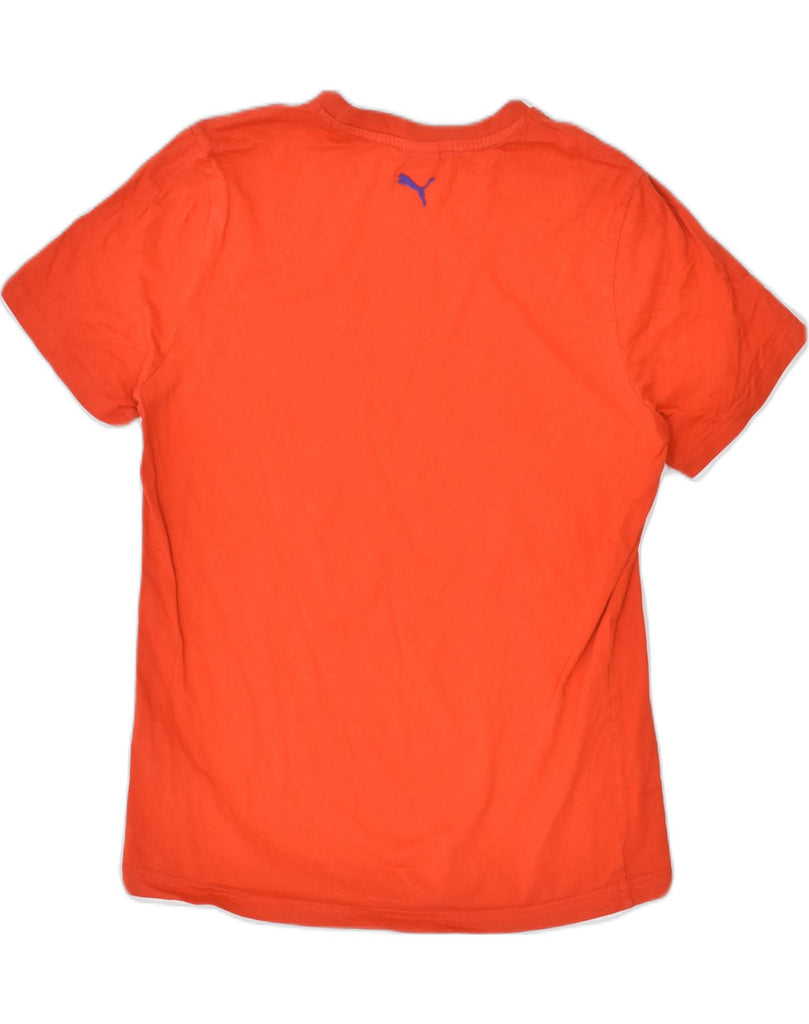 PUMA Boys Graphic T-Shirt Top 13-14 Years  Orange Cotton | Vintage | Thrift | Second-Hand | Used Clothing | Messina Hembry 