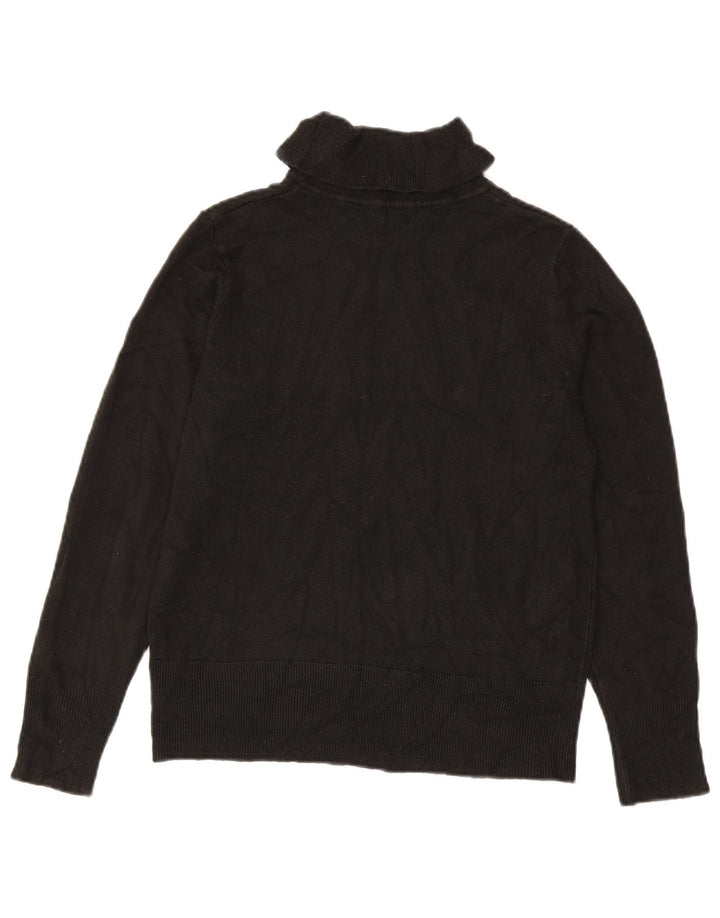 Marks & Spencer Womens Roll Neck Jumper Sweater UK 14 Medium Black Acrylic